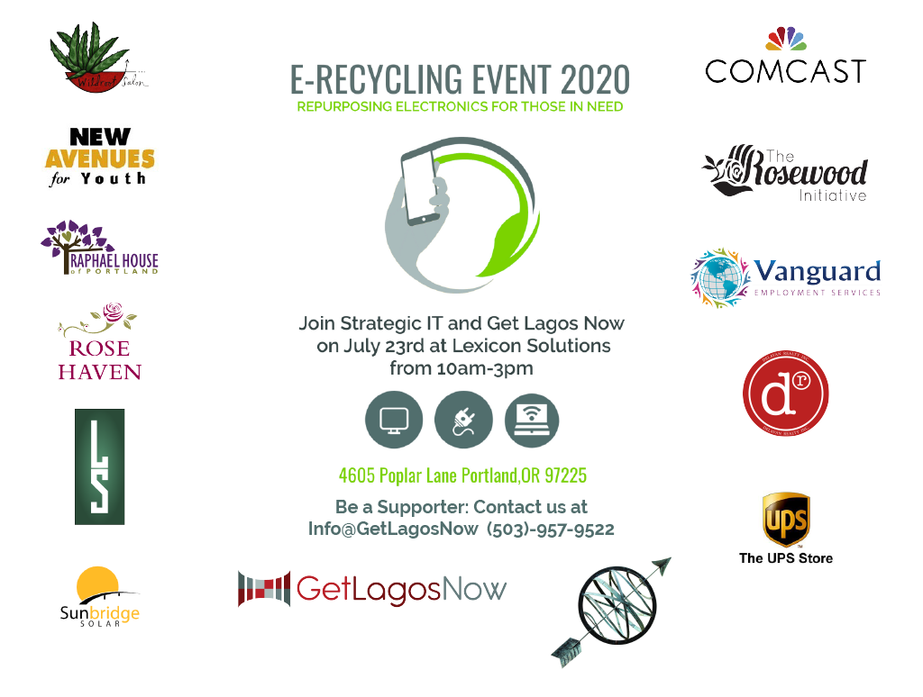 Join us at the E-Recycling Event on July 23rd from 10am – 3pm